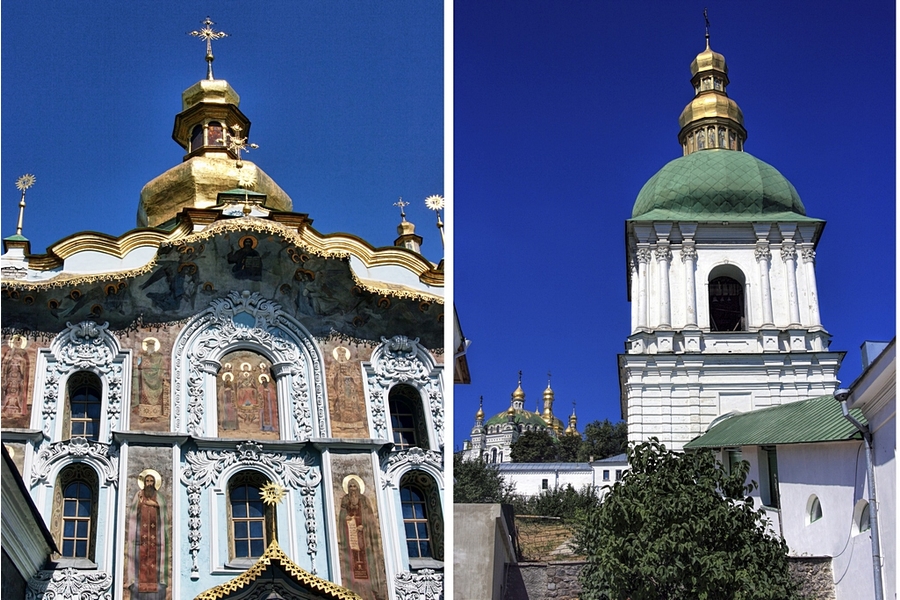 Троицкая Надвратная церковь (слева)
